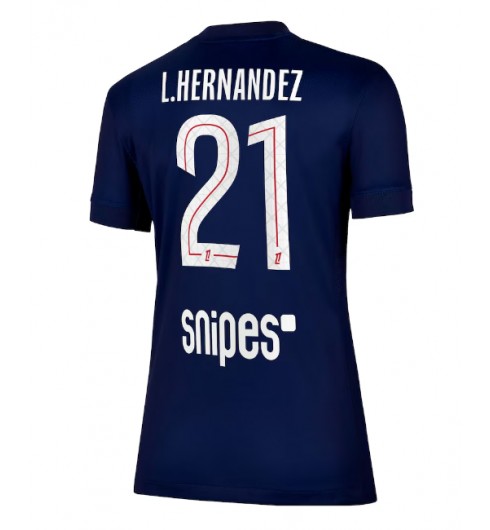 Paris Saint-Germain Lucas Hernandez #21 Domácí Dres pro Dámské 2025-26 Krátký Rukáv Paris Saint-Germain Lucas Hernandez #21 Domácí Dres pro Dámské 2025-26 Krátký Rukáv